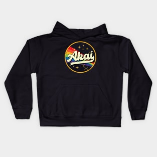 Akai // Rainbow In Space Vintage Grunge-Style Kids Hoodie